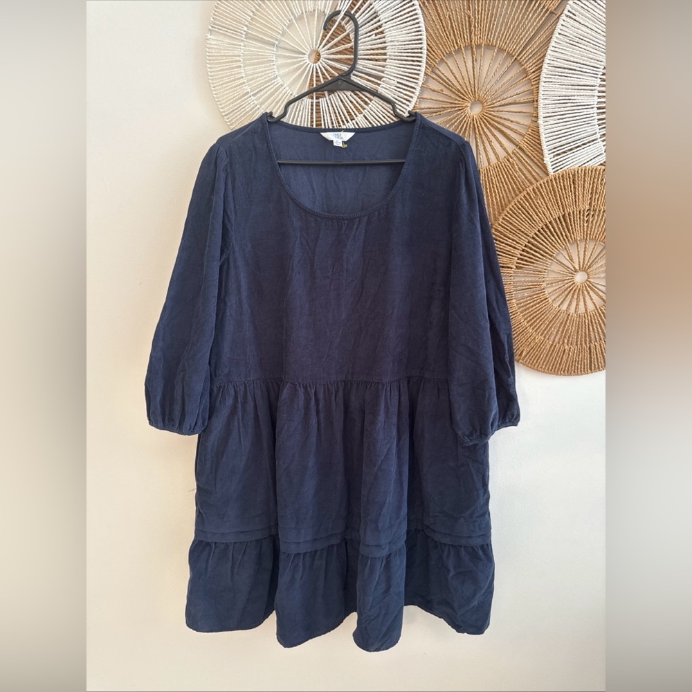 Time and Tru Deep Blue Tunic Blouse